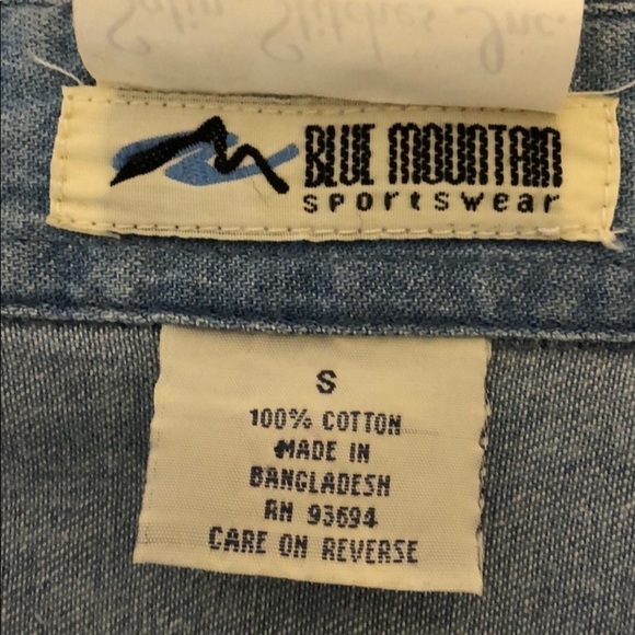 Blue Mountain Embroidered Denim w/ Hearts Sz S - Picture 11 of 15